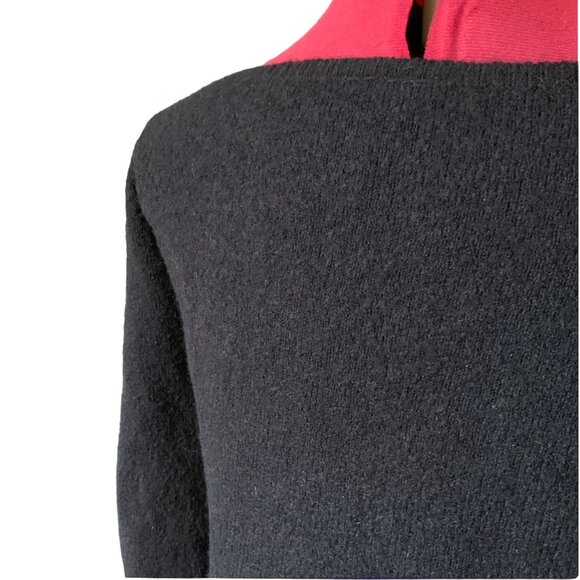 JACOB - Black sweater - Wool Blend Knit - Boat neckline - Small - Picture 5 of 9